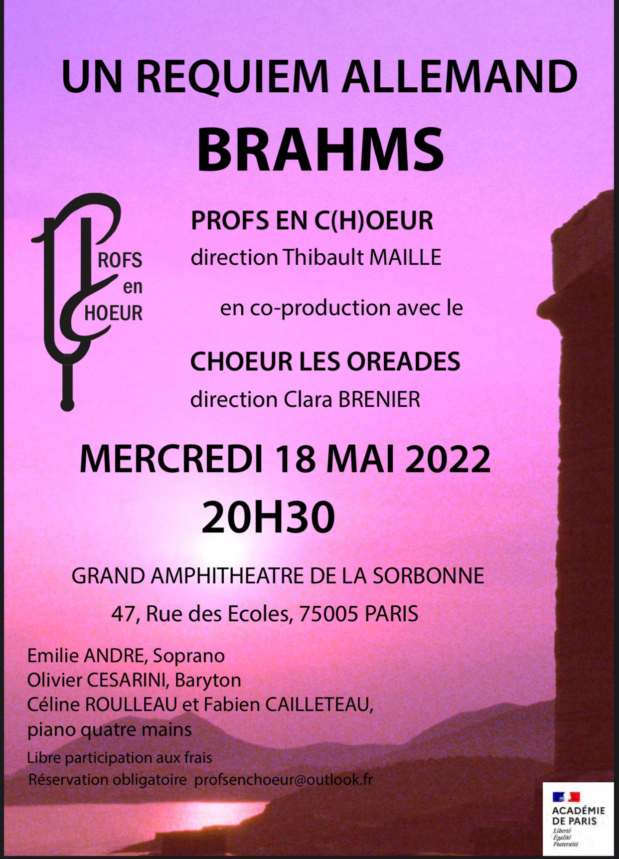 Affiche ou photo : Un Requiem Allemand à double c(h)œur