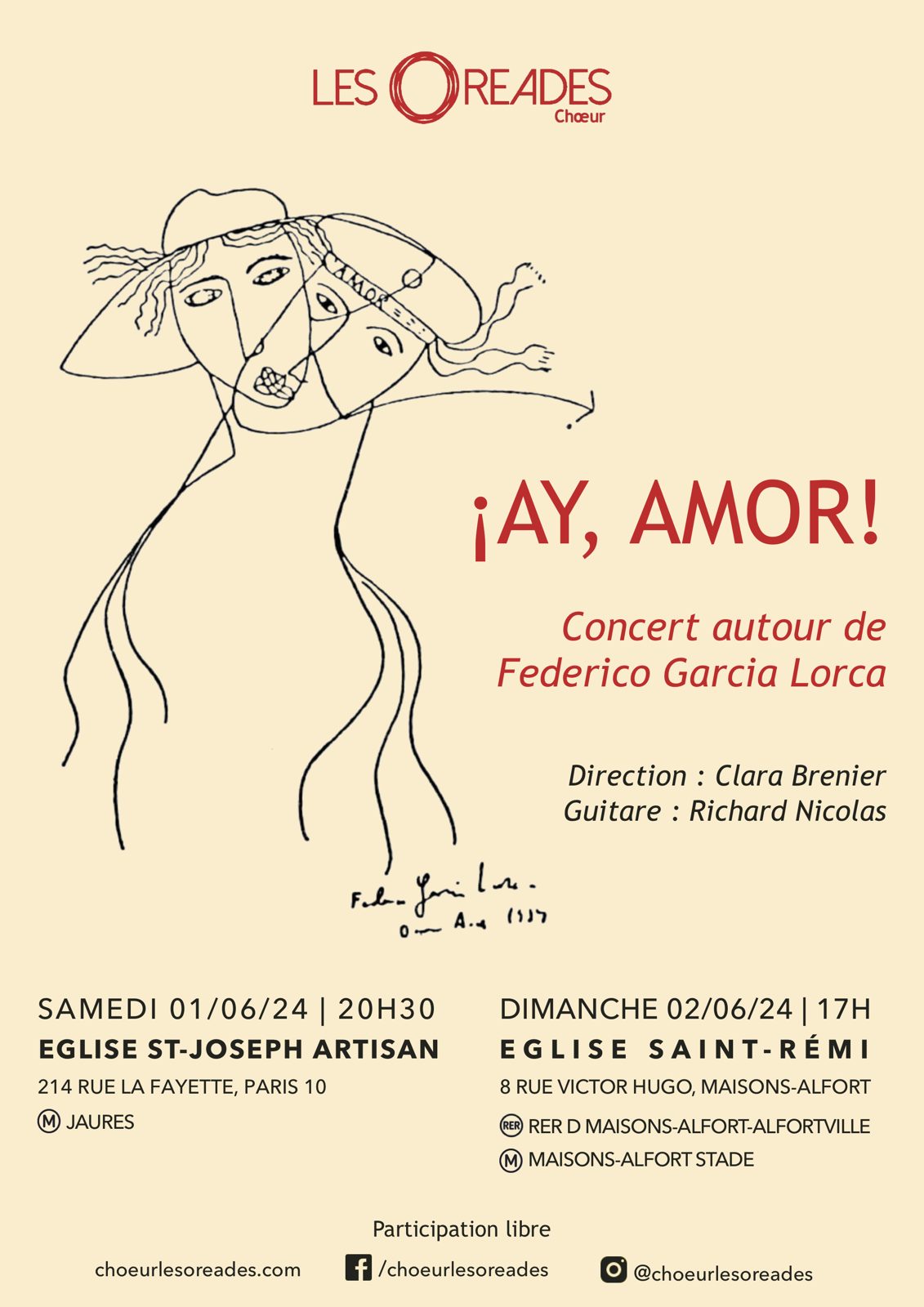 Affiche ou photo : ¡AY, AMOR! - Concert autour de Federico Garcia Lorca